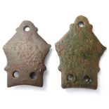 Two Anglo-Saxon Stirrup Mounts  Circa, 11th century AD. Both of Williams' Class A, Type 1.