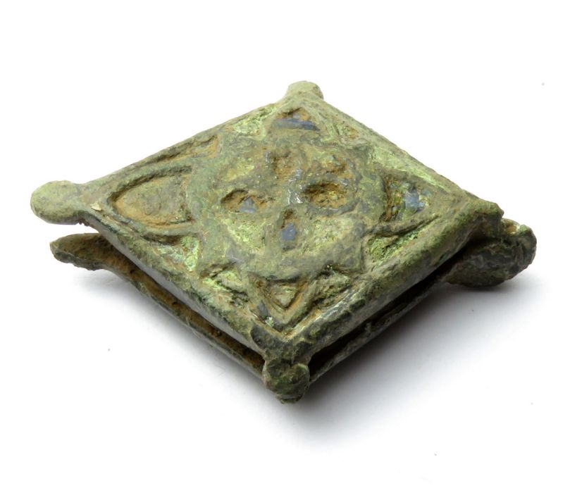 Roman Seal Box   Circa, 1st -2nd century AD. Copper-alloy, 13.31 g, 42.92 mm. A complete lozenge- - Image 3 of 4