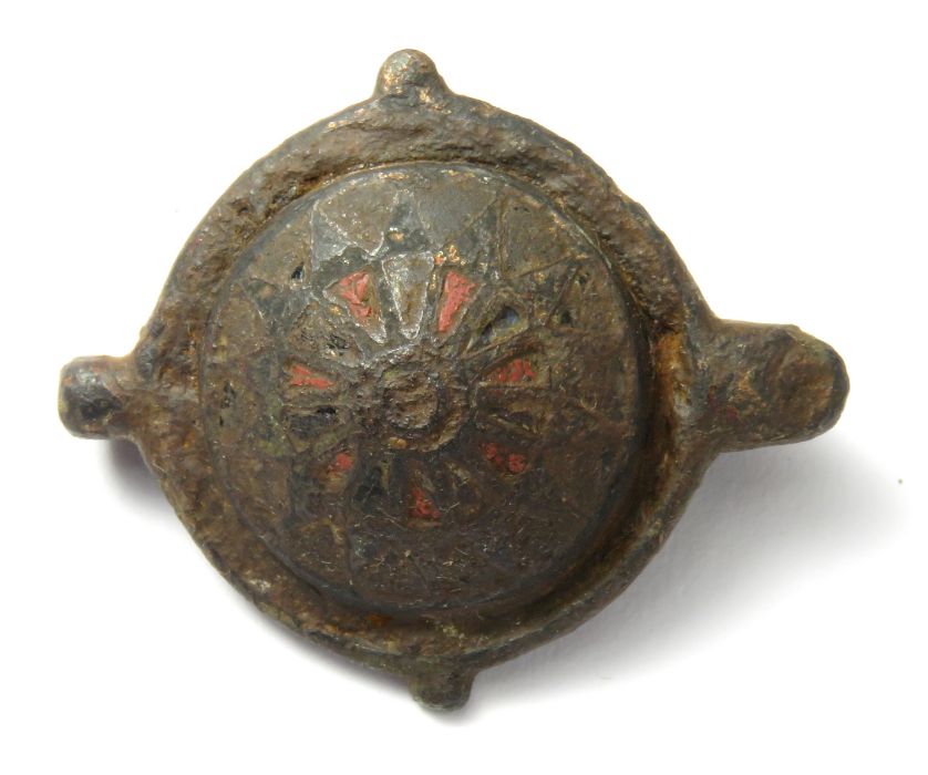 Roman Umbonate Brooch.  Circa, 2nd century AD. Copper-alloy, 6.60 g, 32.55 mm. An umbonate type - Image 2 of 4