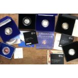 Royal Mint Silver Proof Coins in Original Cases with Certificates, including 2014 Glasgow