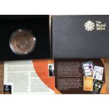 Rear Royal Mint 2011 40th Anniversary of Decimalisation Commemorative Bronze Coin. Limited Edition