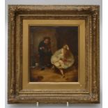 Attributed to Erskine Nicol A young ballerina dancing whilst a seated man plays a viola Oil on