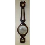 Jones, Oxford Street, London, an early 19th century mahogany four function wheel barometer, 100cm