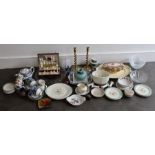 A large collection of pottery and glasses (qty)