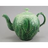 A fine late eighteenth century moulded creamware Greatbatch Whieldon cauliflower teapot and cover,