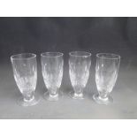 A set of four Waterford Crystal Iced Tea Glasses, Design Colleen, Produced for the Southern States