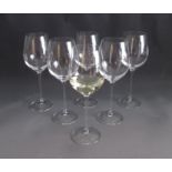A set of six Wedgwood Crystal white wine Glasses for Vera Wang. Marked Wedgwood Vera Wang.