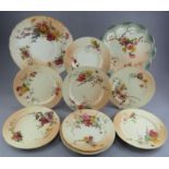 A group of early twentieth century Royal Worcester blush ivory plates, c. 1910-30. All painted