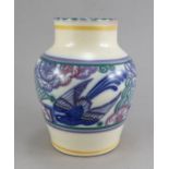 An early twentieth century Carter, Stabler, Adams Poole Pottery baluster vase, c. 1925. It is