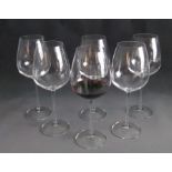 A set of six Marc Aurel Bordeaux Gran Cru Red wine glasses. Edition Julia.  Marked Marc Aurel.