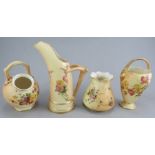 A group of early twentieth century Royal Worcester blush ivory wares, c. 1910-30. To include: a