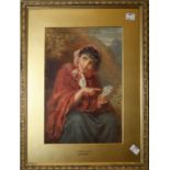 Attributed to Charles Baxter (1809-1879)  ' A Gypsy Girl ', watercolour, 31 x 23cm
