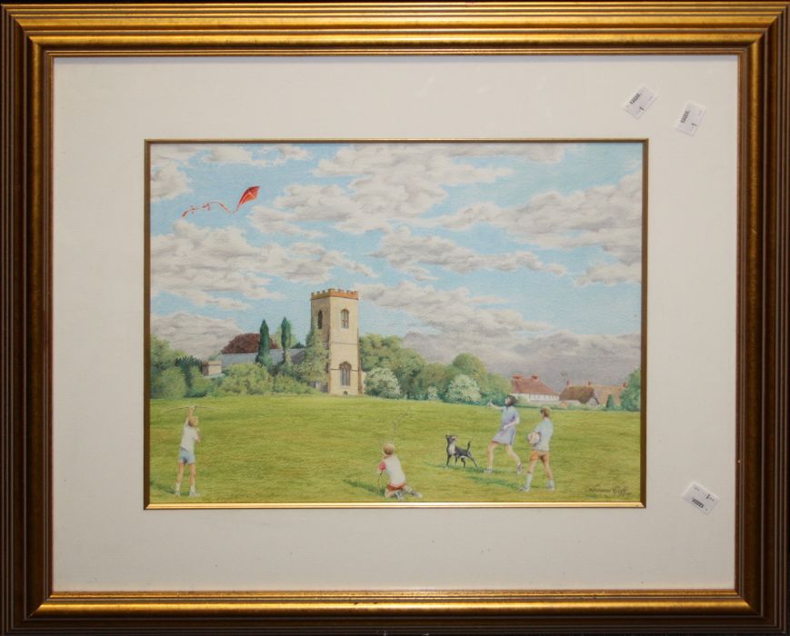 Leonard Goff (20th centruy) ' The Red Kite'. Pastel Signed and dated '07 lower right, titled and