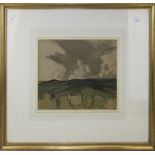 Charles John Holmes (1868-1936) Storm cloud, Appleby Castle Watercolour and chalk, titled,