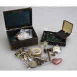 A collection of Victorian and later bijouterie costume and paste set jewellery. Including a silver