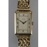 A gentlemans 9ct gold cased Rolex Prima wristwatch, 15 jewel manual wind movement, back of case