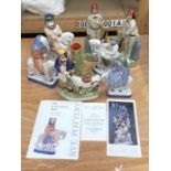A collection of Rye Pottery figures, comprising four figures from the Canterbury tales; The Nun-