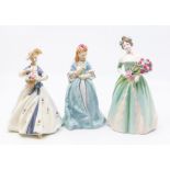 Two Royal Worcester lady figures by FG Doughty including Sweet Anne, Summers Day, along with Royal