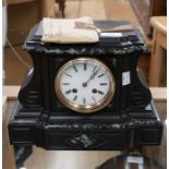 Slate mantle clock with Japy Freres movement