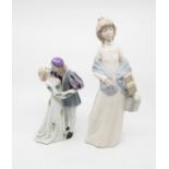 An Italian porcelain figural group of Lovers, the based signed L Fabris, model no: 337 with anchor