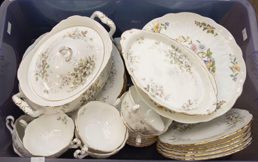 Royal Albert Haworth large dinner service, including platters and tureens