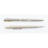 An American Shaeffer USA sterling silver mounted ball point pen and a Life Long silver mounted