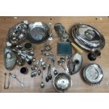 A collection of silver plate to include:- a tureen by Mappin & Webb, a mounted trophy, a large