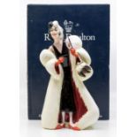 Royal Doulton Cruella De Vil figure in box with certificate