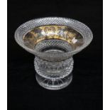 Cut glass with gilt design bowl (Q)