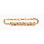 A 9ct gold albert link bracelet with swivel clasp, weight approx.  8.4gms  Condition report: wear