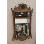 A 19th Century late Georgian mirror, mahogany and walnut