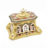 Royal Crown Derby Limited Edition 1128 casket shaped box to celebrate the Diamond Jubilee of H M