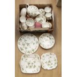 A collection of Wedgwood Aynsley, Royal Albert Old Country Roses tea wares
