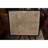5 framed, engraved maps of World locations, late 20th Century