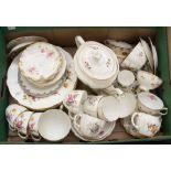 A collection of Royal Crown Derby Posie pattern pieces, Royal Pinxton Roses, Abbeydale and other