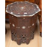Anglo Indian side table, inlaid detail