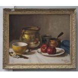 Franz Haas, oil on canvas, still life, 39 x 49 cms approx