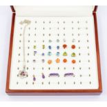 A collection of Gemporia etc silver and gem stone jewellery to include various earrings including