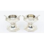 A matched pair of early 20th Century Holy Water holders in the form of Christening Fonts, by