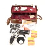 Vintage Swiss Berthiot Bolex 200m Reflex, circa 1960's with case and accessories