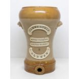 Late 19th Century stone ware Pure Carbon Water Filter, James Lomas of Oldham