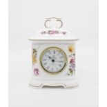 Royal Crown Derby Posie pattern mantle clock, in box