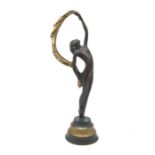 An Art Deco bronze figure of an arched lady