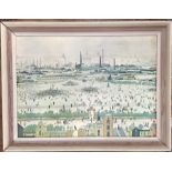 Large Period L.S. Lowry print of ‘Sunday Afternoon 1957’ approximately  75cm by 55cm. In Original