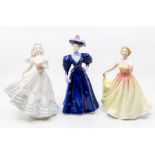 Two Coalport figures including Rebecca, Wedding Day, along with Royal Doulton figure of Deborah