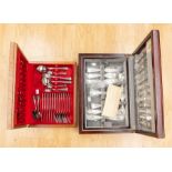 An Arthur Price cased silver plated six place cutlery set, the handles with beaded edge, along
