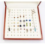 A collection of Gemporia silver and gem stone jewellery to include various earrings including