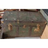 An early 20th Century car travel trunk