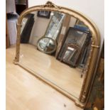 Gilt 20th Century over mantle mirror