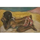 After Paul René Gauguin, Semi Nude Female, pastel, signed P. Gauguin and dated 97, approx 63cm x